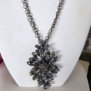 Grey Rhinestone Necklace